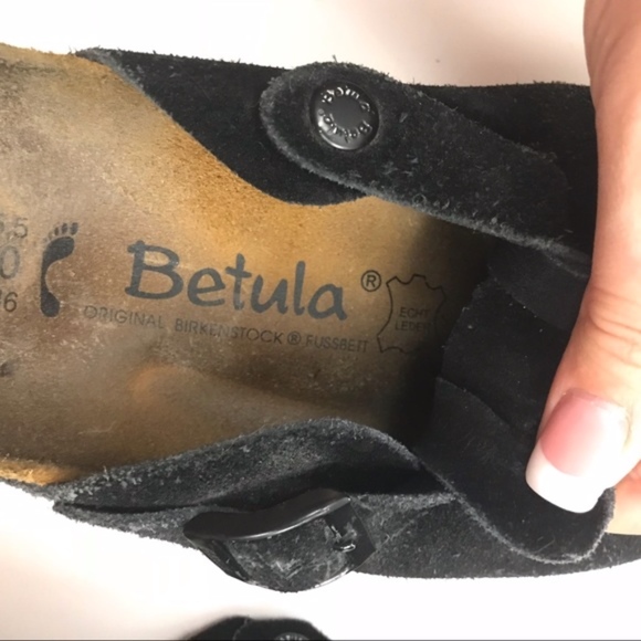 Betula by Birkenstock Boston black suede clogs - Picture 7 of 8